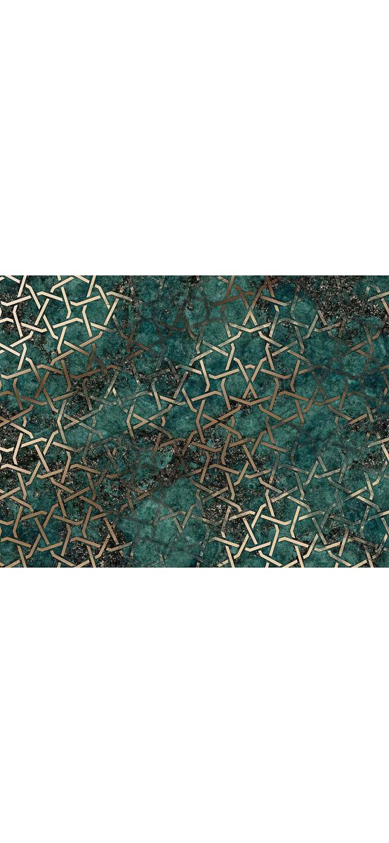 Fototapet abstract Starlight, Komar, model geometric, verde, 350x250 cm