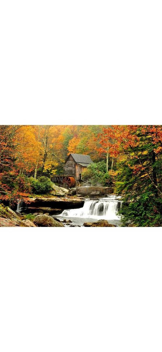 Fototapet natura Grist Mill, Dimex, peisaj de toamna, 375x250 cm