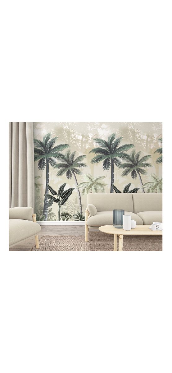 Fototapet peisaj cu palmieri, Marburg 47203, pe suport vlies, 159x270 cm