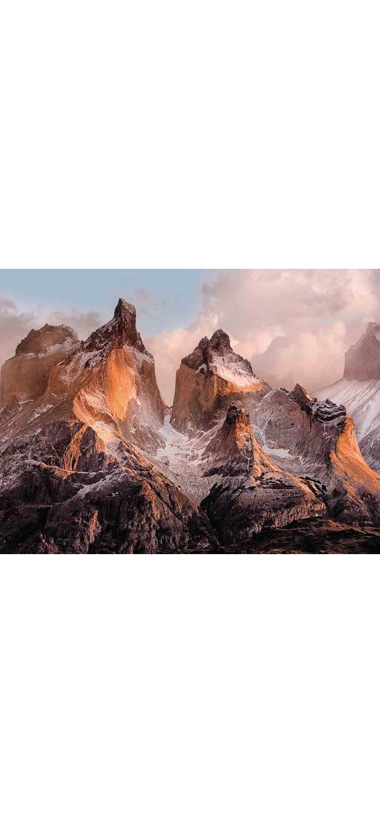 Fototapet peisaj Munţi Torres del Paine, Komar, maro, 254x184 cm