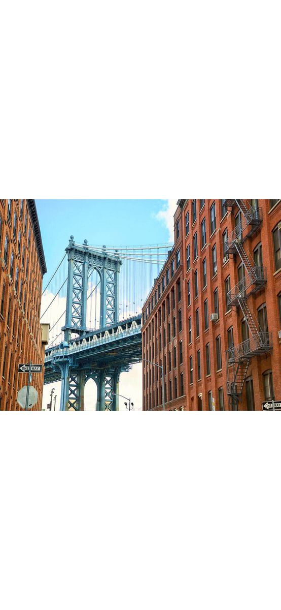 Fototapet 3D peisaj urban Manhattan Bridge, Dimex, 375x250 cm