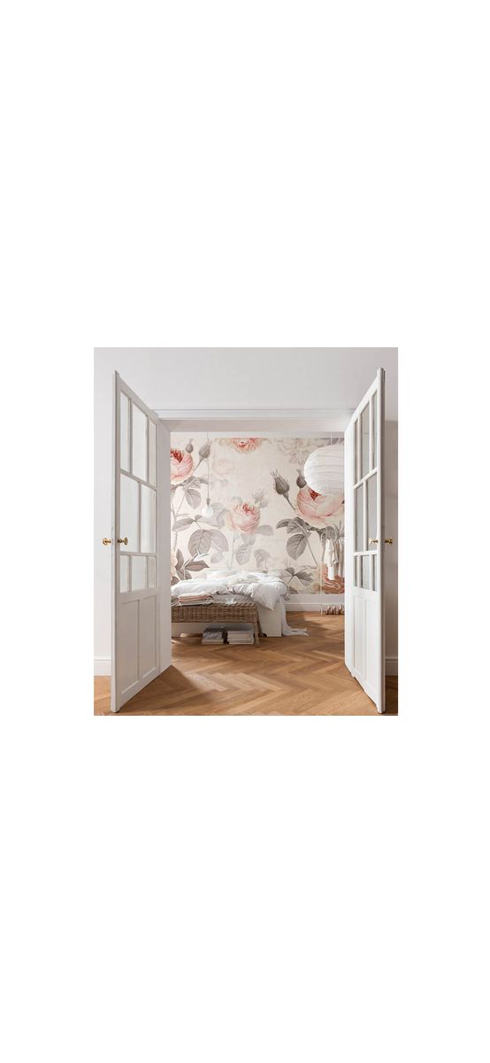 Fototapet floral La Maison, Komar, model vintage, dimensiune fototapet 368x248 cm