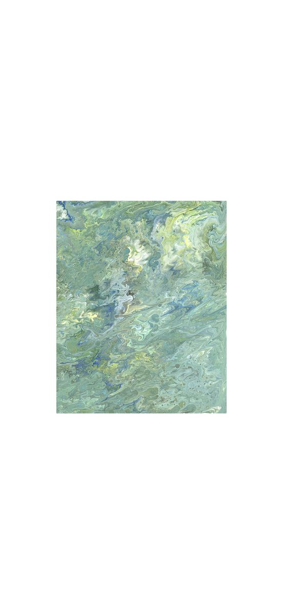 Fototapet abstract verde mint, Komar Flow Reflection, 200x250 cm