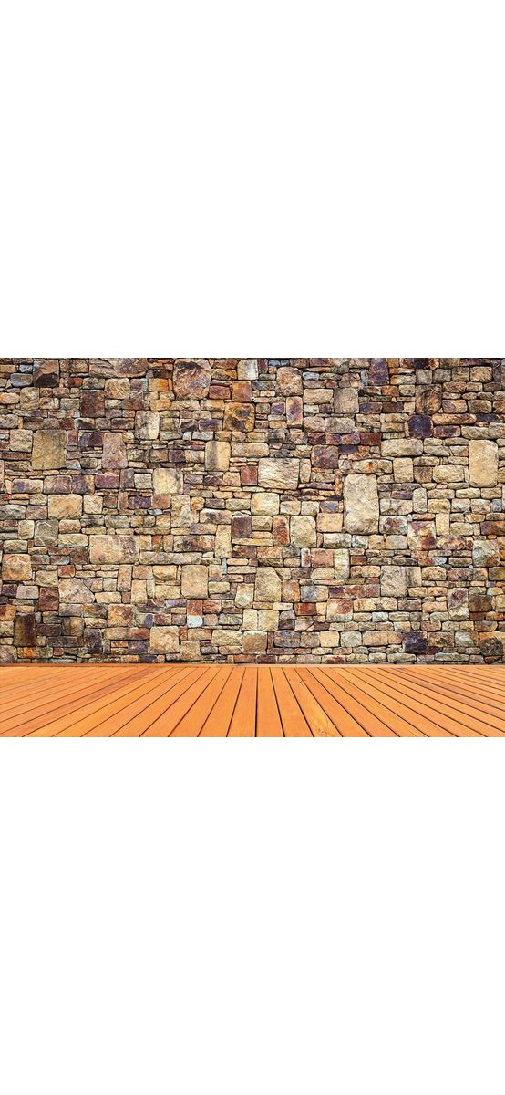 Fototapet Rock Wall, Dimex, imitatie zid de piatră maro, 375x250 cm