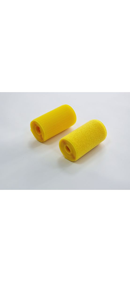Set bandă arici, Velcro fără adeziv, benzi Hook and Loop, set bandă cu scai și puf ideală pentru cusut, role cu lățimea de 10cm - culoarea galbenă