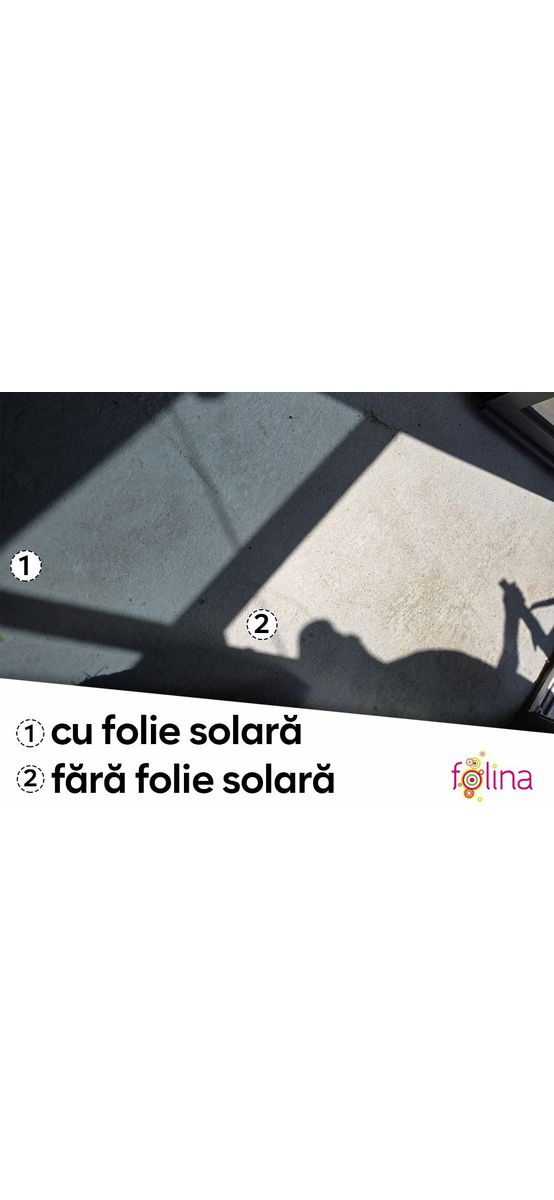 Folie protecție solară reflexivă 83%, SOL 112, efect de oglindă, cu aplicare la exterior, rolă de 75x200 cm