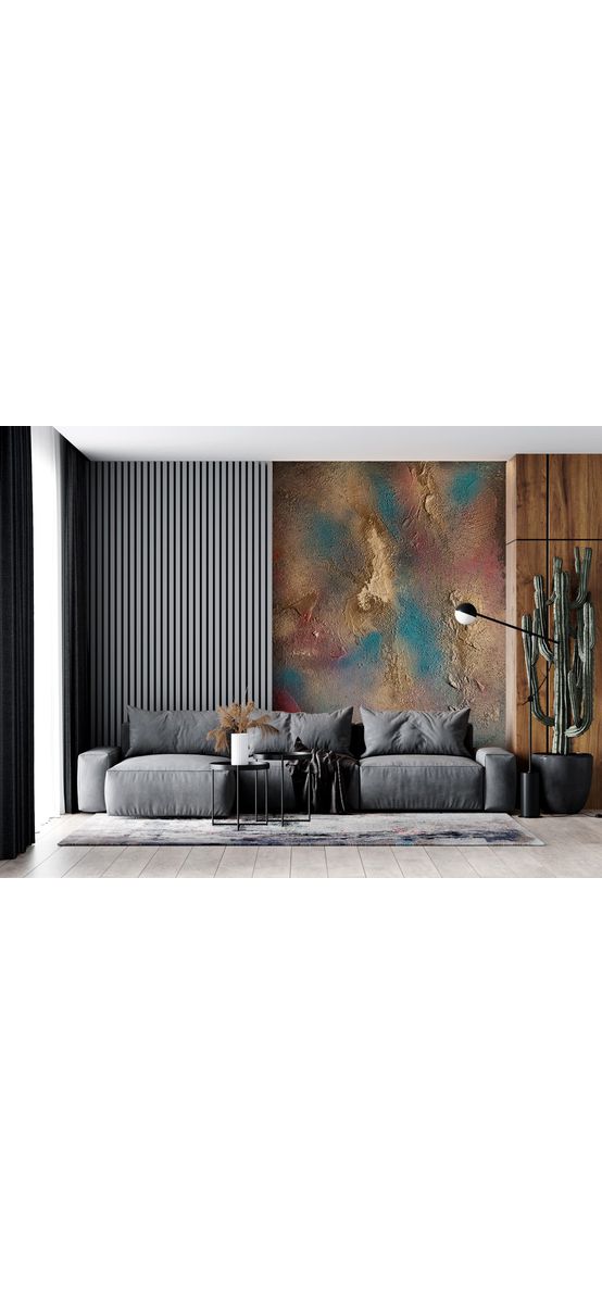 Fototapet imitaţie decorativă colorată Happiness, decor perete living, dormitor, hol, spaţii comerciale, 184x254 cm