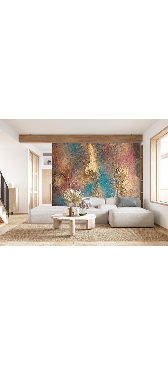 Fototapet imitaţie decorativă colorată Happiness, decor perete living, dormitor, hol, spaţii comerciale, 208x208 cm