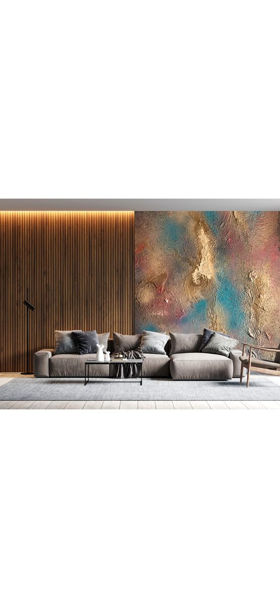 Fototapet imitaţie decorativă colorată Happiness, decor perete living, dormitor, hol, spaţii comerciale, 208x208 cm