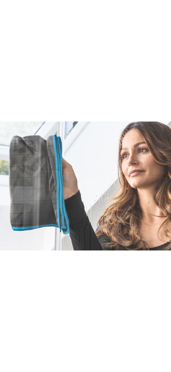 Set 2 lavete microfibră tip carbon pentru curățarea perfectă a suprafețelor din sticlă, 40x40cm