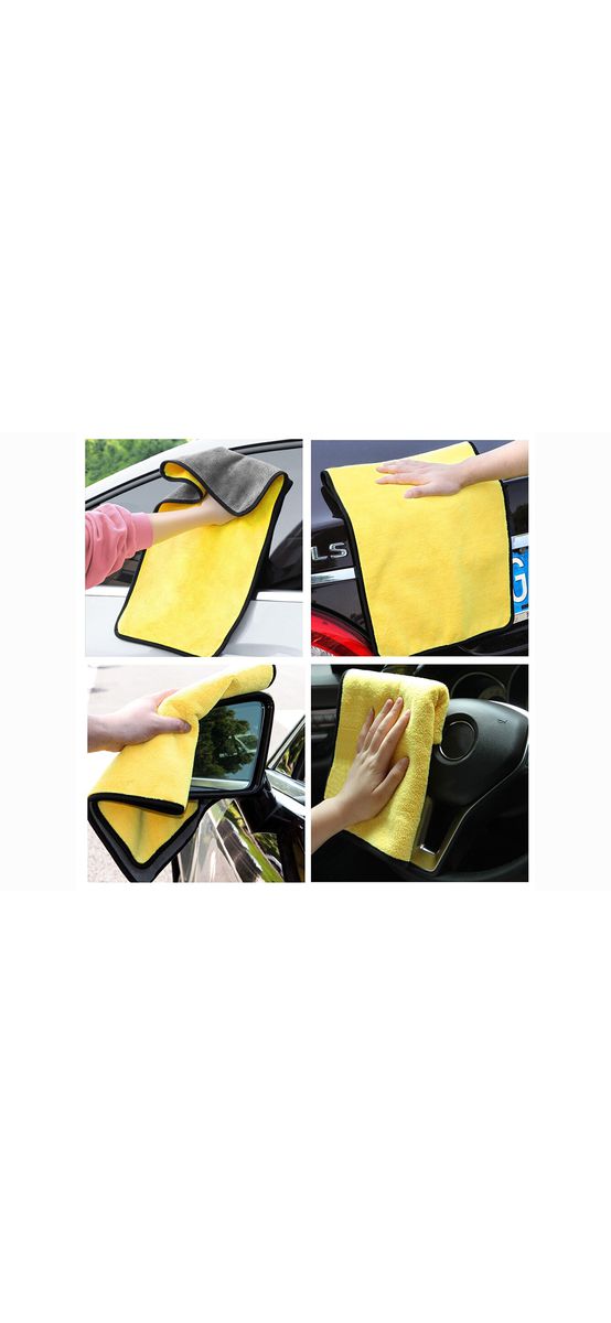 Lavetă din microfibră pentru uscare și ștergere auto sau uz casnic, dimensiunea 30x60 cm, set din 3 bucăți