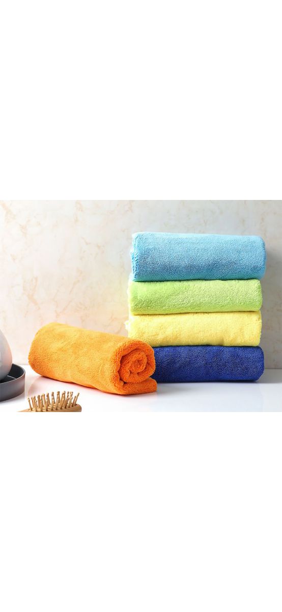 Lavetă din microfibră superpufoasă pentru uscare, curățare, ștergere, dimensiune 40x40 cm - set 7 bucăți