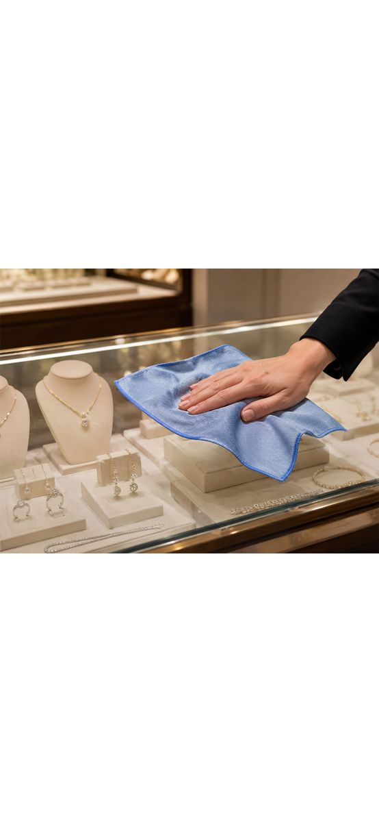 Set 3 lavete premium din microfibră cu striații, 30 x 30 cm – pentru sticlă și ecrane