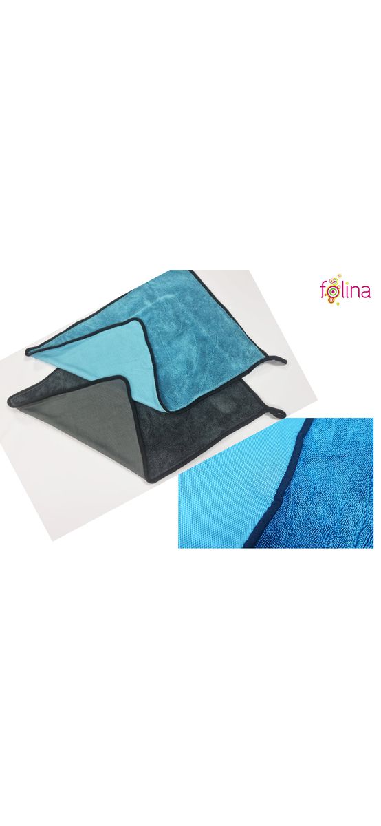 Set 2 lavete microfibră pentru uscare, Folina, 60x40 cm