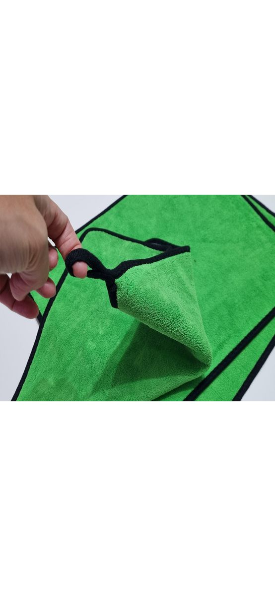 Set 3 lavete microfibră pentru praf, Folina, verzi, cu agăţătoare, 40x30 cm