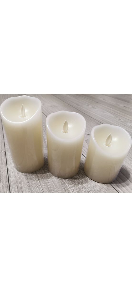 Set 3 lumânări decorative LED şi control telecomandă 