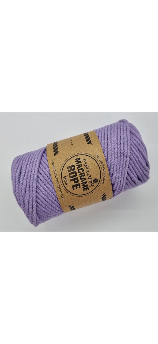 Macrame Rope, fire răsucite de 4 mm, lila