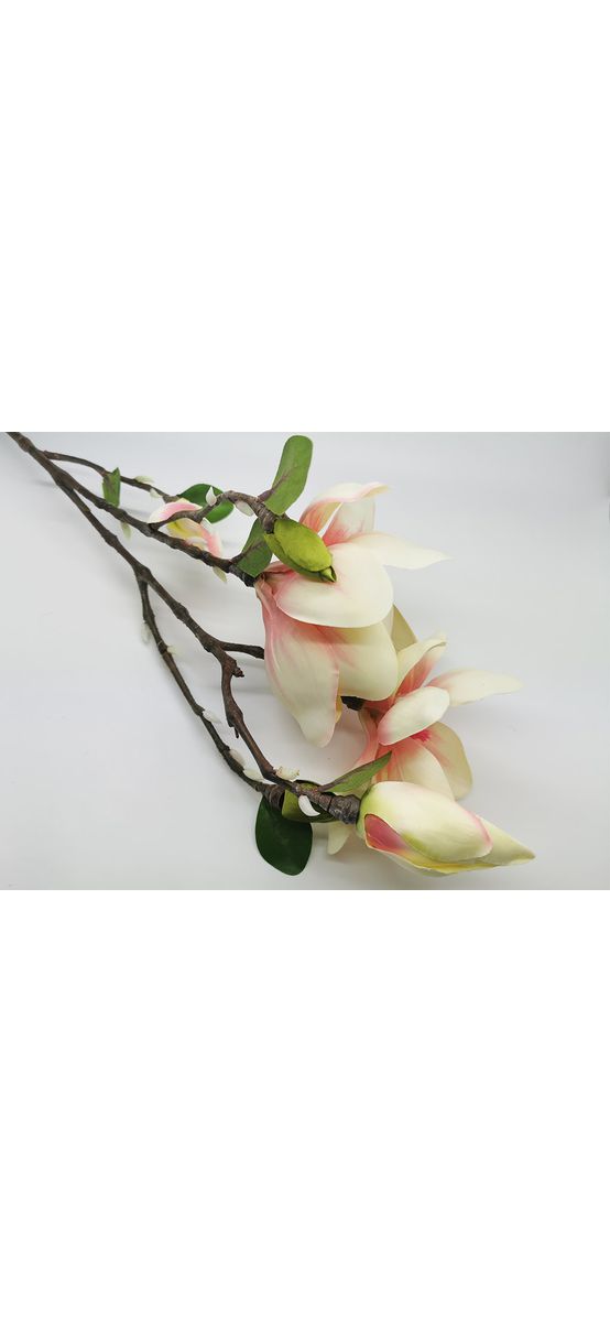 Magnolie artificială crem-roz, 80 cm înălţime