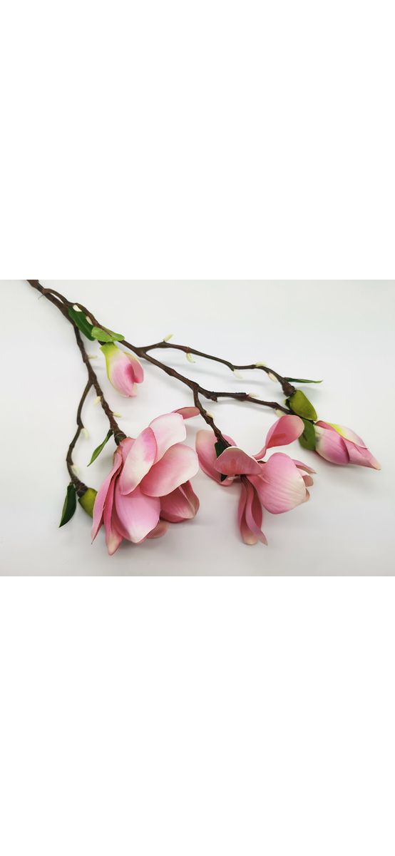 Magnolie artificială roz, 80 cm înălţime