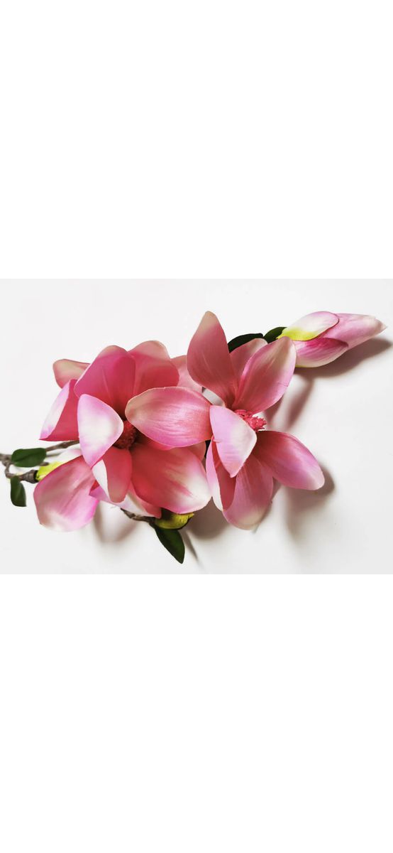 Magnolie artificială roz, 80 cm înălţime