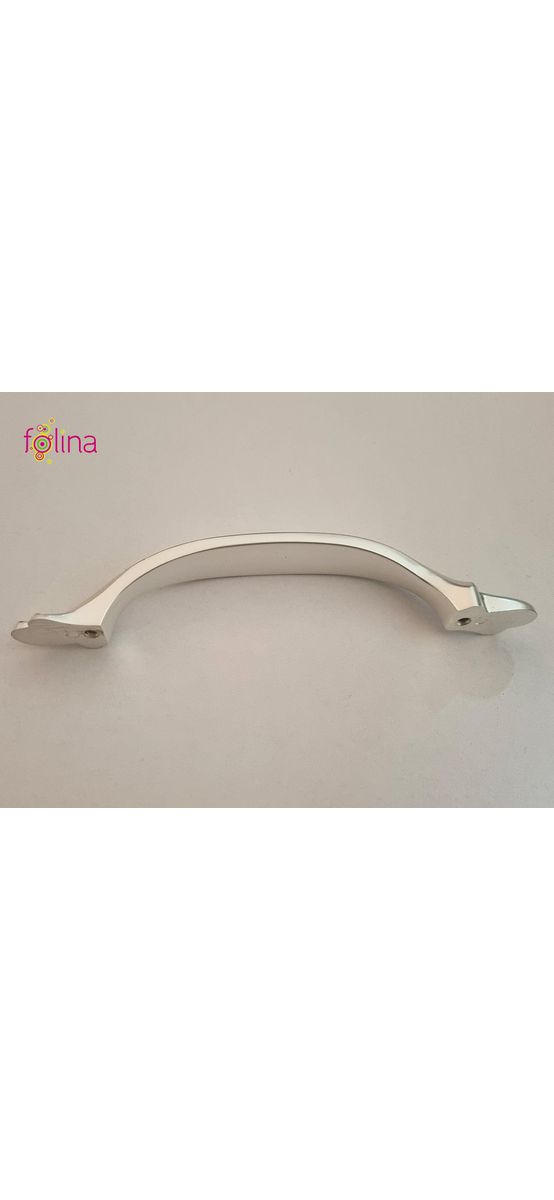 Mâner mobilă metalic, model clasic gri deschis sidefat, 128 mm distanţa dintre punctele de prindere