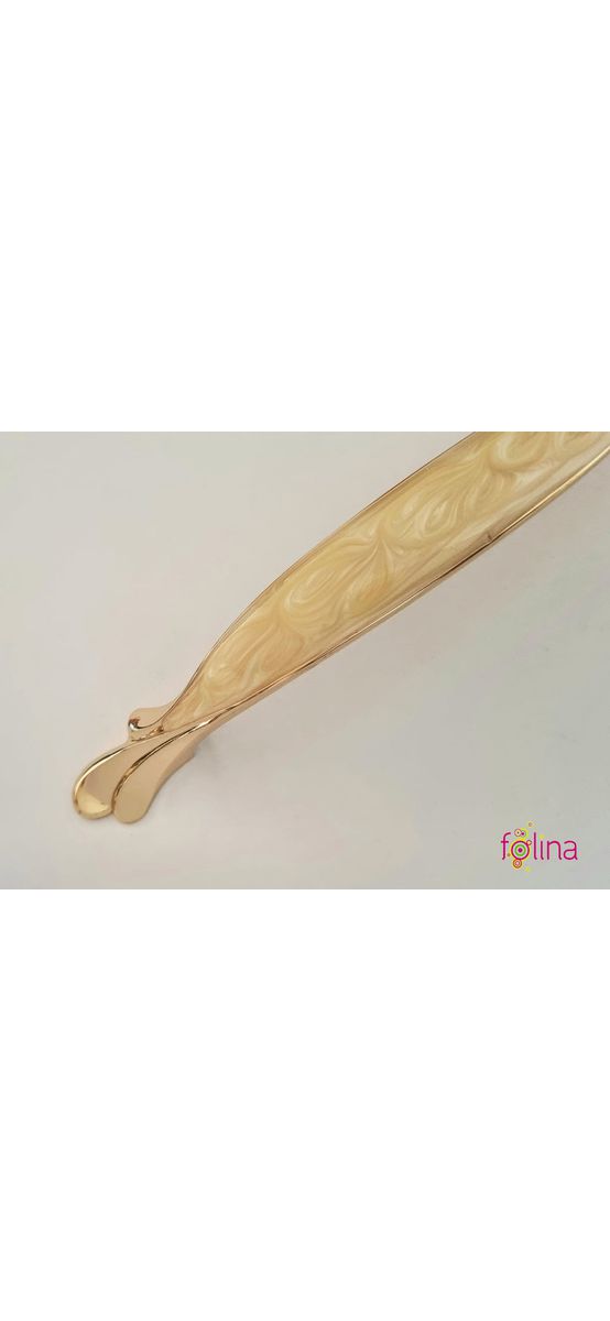 Mâner mobilă metalic, model clasic bej cu auriu, 128 mm distanţa dintre punctele de prindere