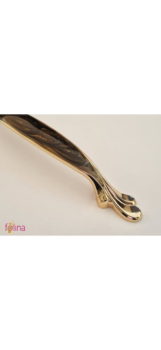 Mâner mobilă metalic, model clasic maro cu auriu, 128 mm distanţa dintre punctele de prindere