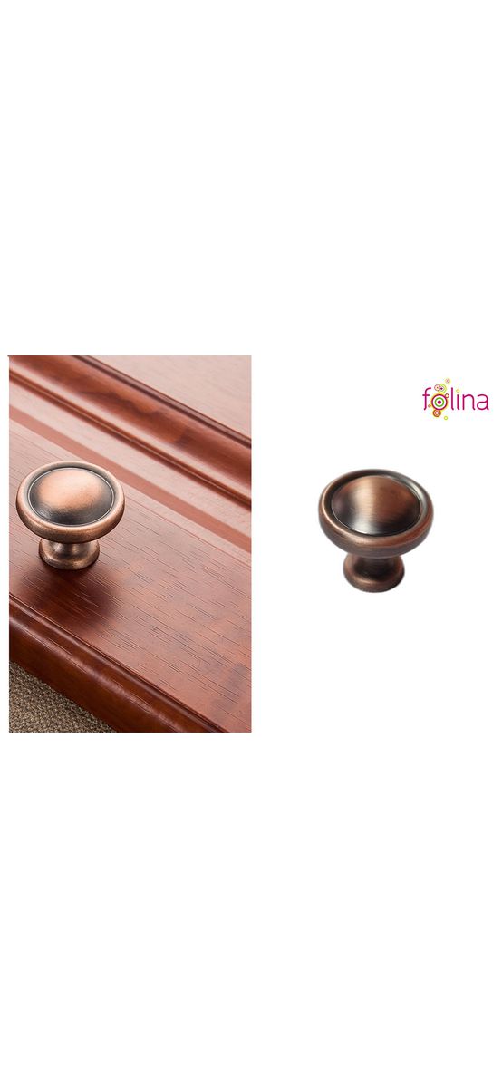 Buton mobilă, Folina 6291, metalic cupru