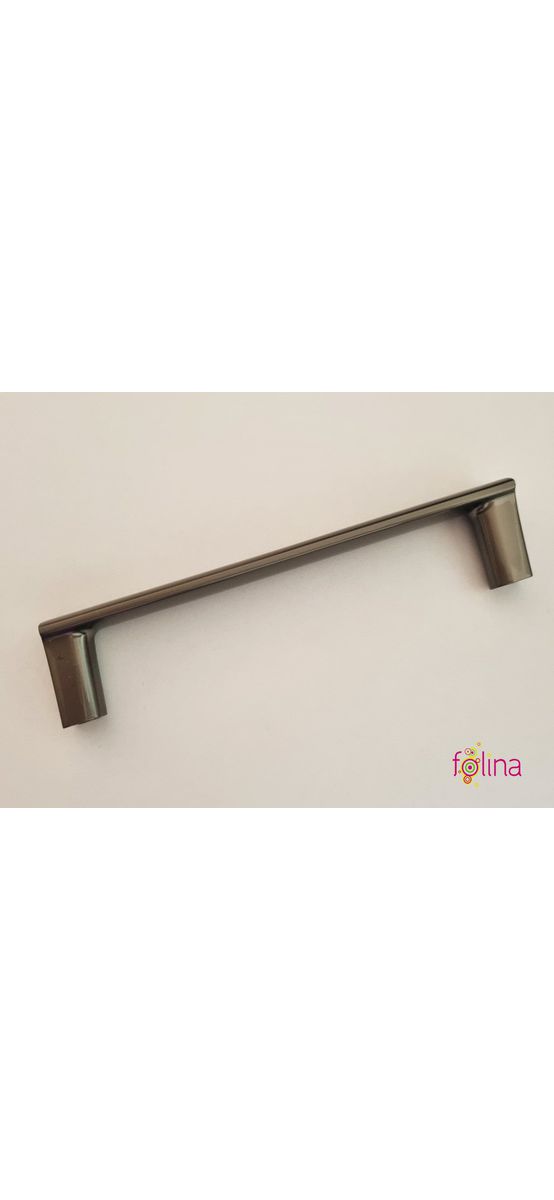 Mâner mobilă metalic, gri lucios cu dungă aurie, 128 mm distanţa dintre punctele de prindere