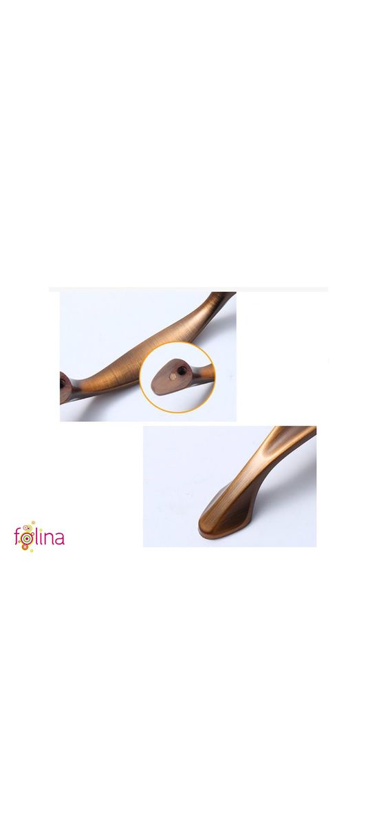 Mâner mobilă metalic cupru, model elegant, 96mm distanţa dintre punctele de prindere