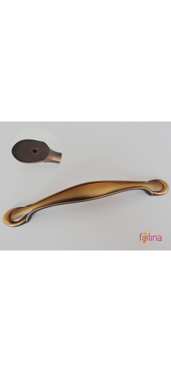 Mâner mobilă metalic, cupru mat, 128 mm distanţa dintre punctele de fixare