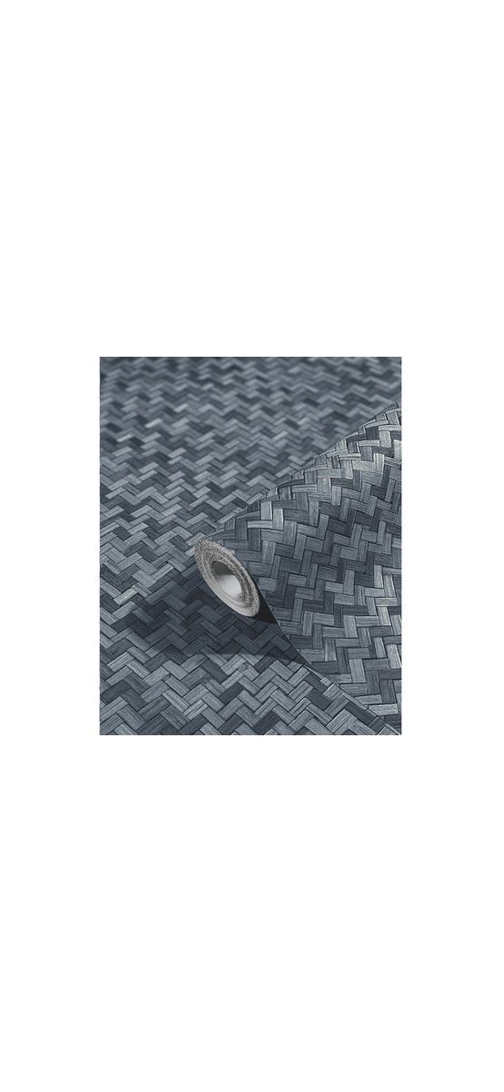 Tapet gri închis cu model geometric, Marburg Botanica 33310