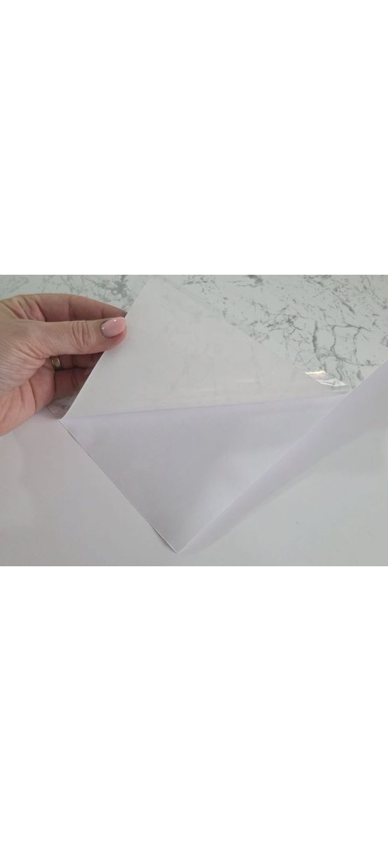 Autocolant blat marmură albă, White Marble - 75x250 cm