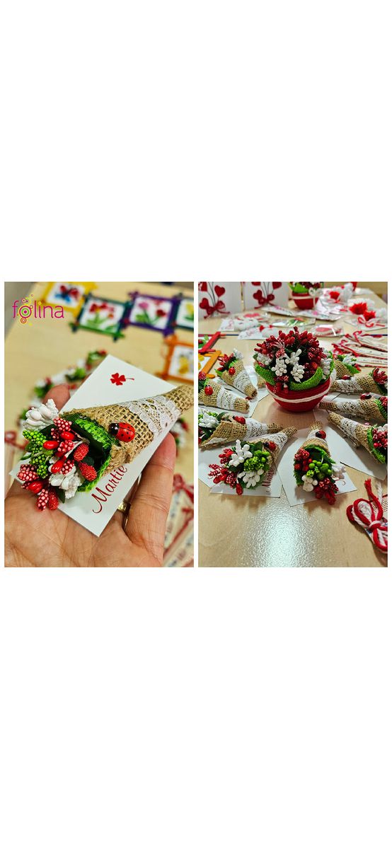 Set 144 stamine decorative roşii