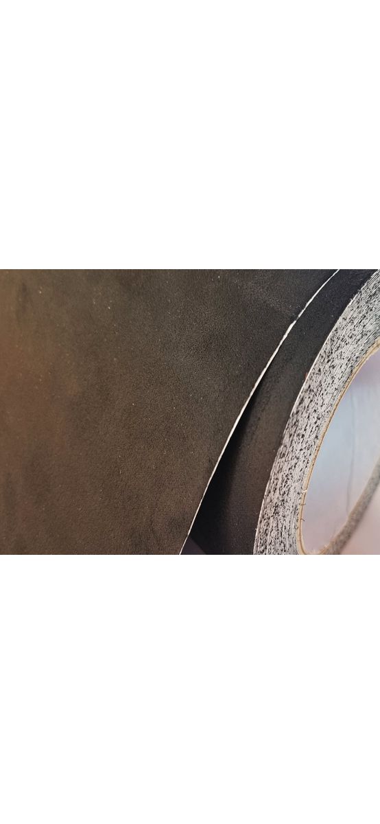 Material autoadeziv imitaţie piele întoarsă neagră, rolă de 50x200cm