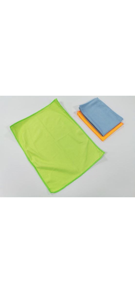 Lavete microfibră pentru geam, Folina, 30x40 cm, set 3 bucăţi