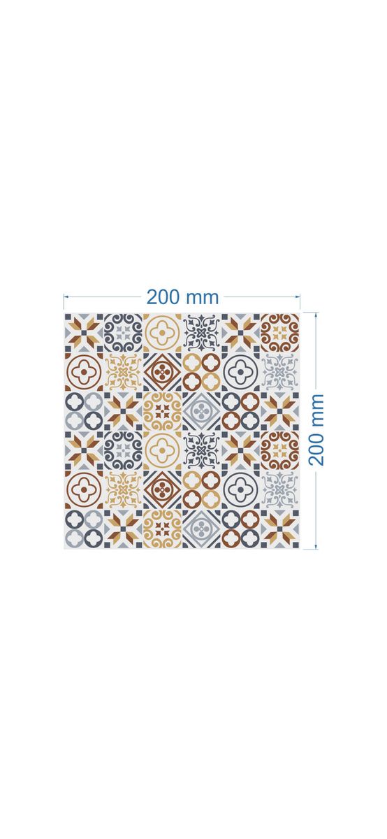 Sticker faianţă Roca, Folina, decorațiune cu nuanțe de bej, sticker set 30 bucăţi