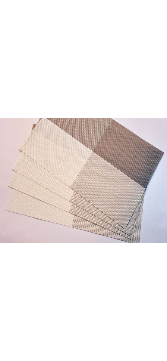 Set 4 bucăţi Suport farfurie masă Sonia, din PVC, gri, 45 x 31 cm
