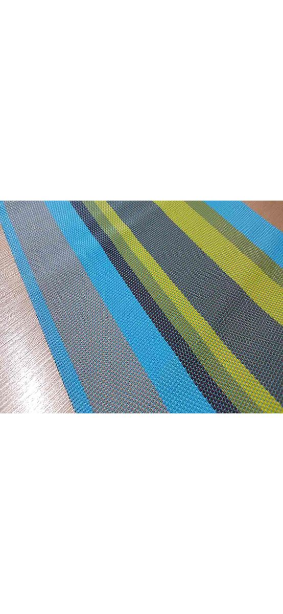 Napron masă Dora, Folina, albastru cu dungi verzi, 30 x 135 cm