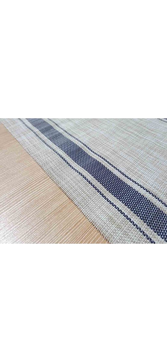 Napron masă Dora, Folina, gri cu dungi negre, 30 x 135 cm
