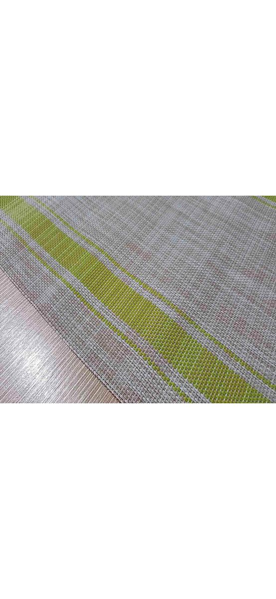 Napron masă Dora, Folina, gri cu dungi verzi, 30 x 135 cm