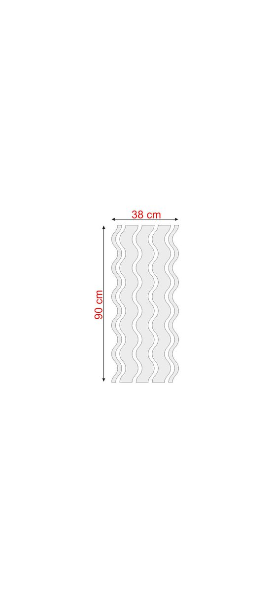 Oglindă decorativă Waves, Folina, culoare gri, dimensiune oglindă 38*90 cm