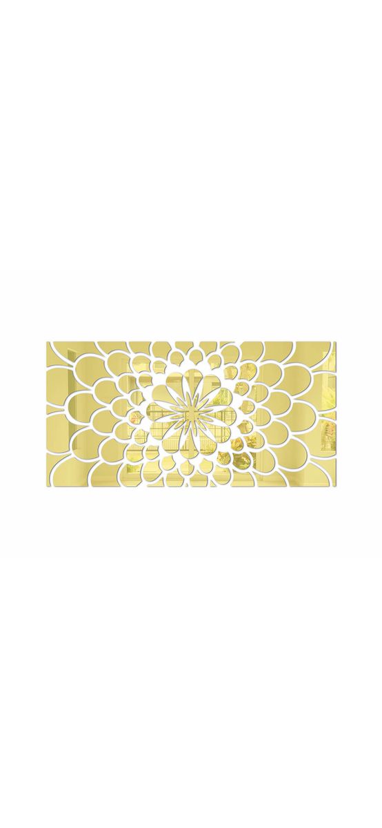 Oglindă decorativă aurie Carla, decoraţiune perete din oglindă acrilică aurie,100x50 cm
