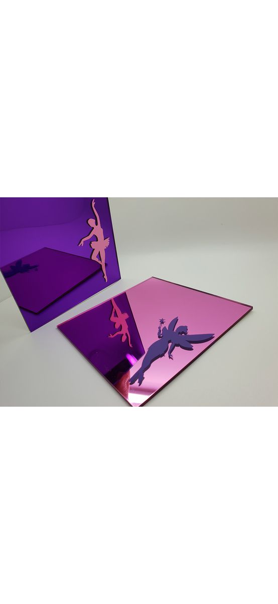 Oglindă decorativă Balerina, Folina, decoraţiune cameră fetiţă, 63x63 cm