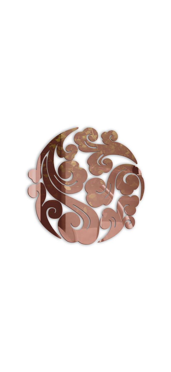 Oglindă decorativă Waves, Folina, culoare bronz, dimensiune oglindă 50 cm