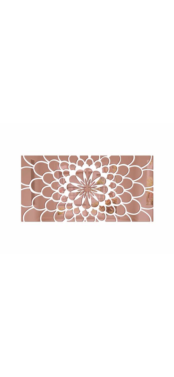 Oglindă decorativă bronz Carla, decoraţiune perete din oglindă acrilică bronz, 100x50 cm