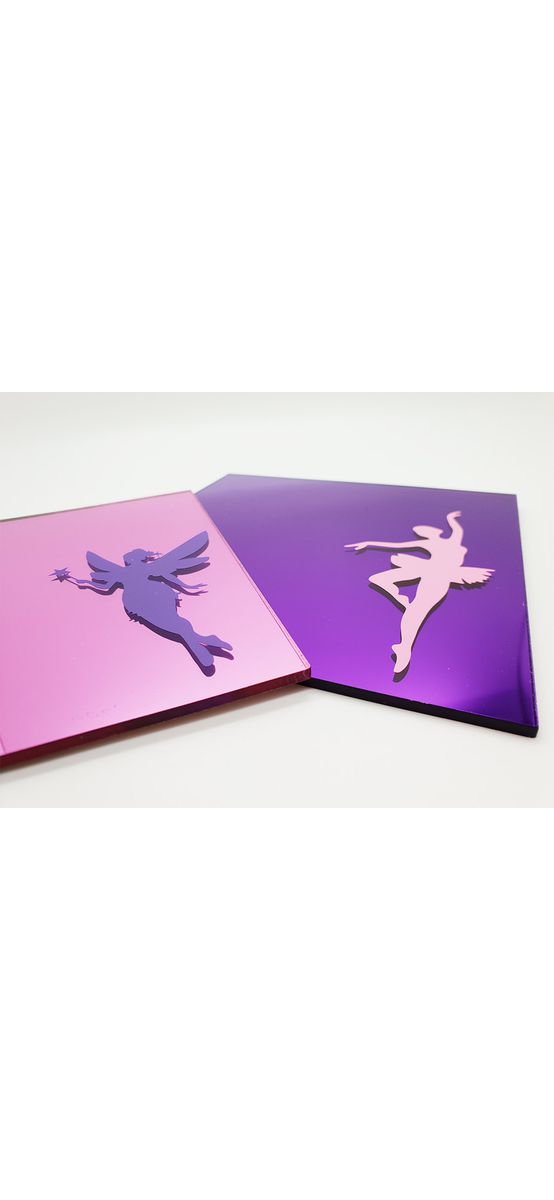 Oglindă decorativă Balerina, Folina, decoraţiune cameră fetiţă, 63x63 cm