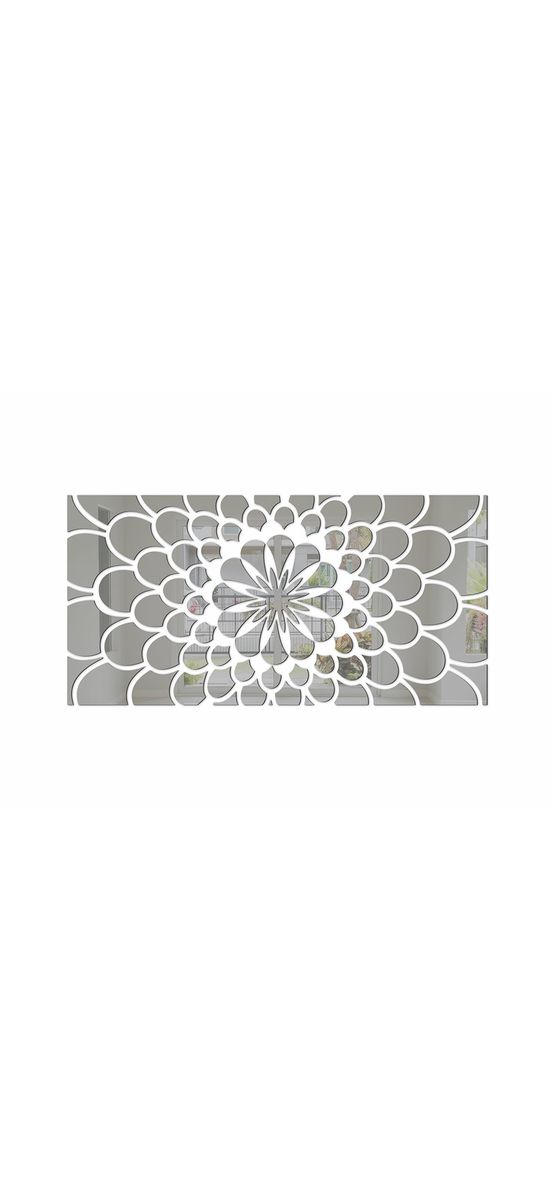 Oglindă decorativă gri Carla, Folina, decoraţiune perete din oglindă acrilică fumurie, 100x50 cm
