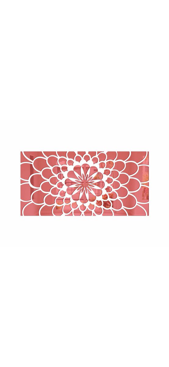 Oglindă decorativă roşie Carla, decoraţiune perete din oglindă acrilică roşie,100x50 cm