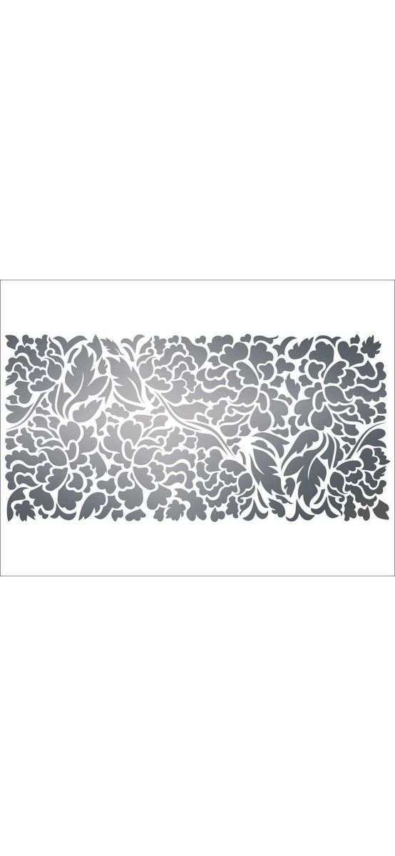 Oglindă Flower Blossom, Folina, decorațiune de perete, argintie, 200x93 cm